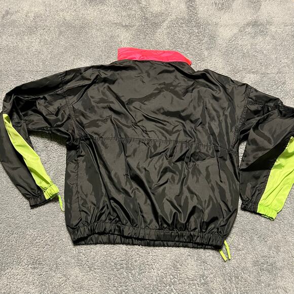 Columbia Vintage Jacket Mens Large Windbreaker Neon Pink Intertrainer 80s - Picture 3 of 9